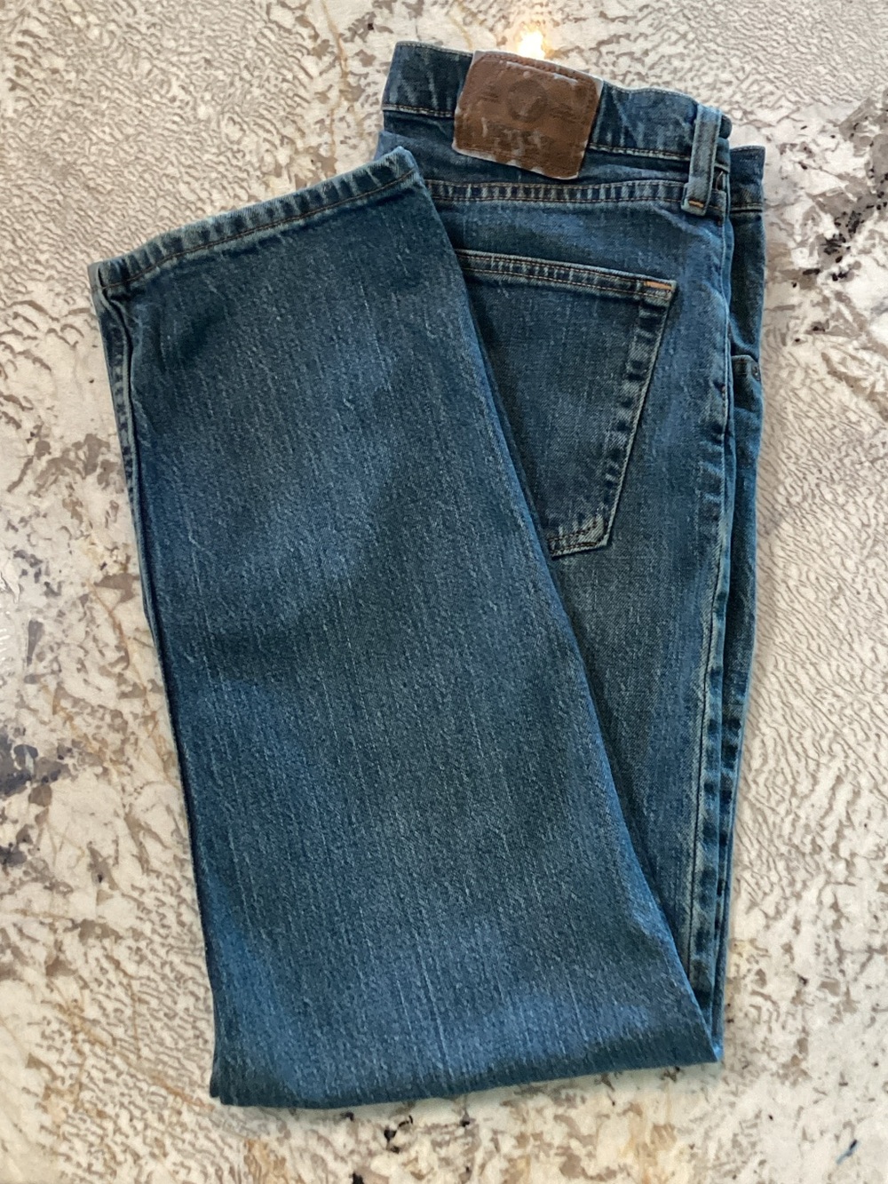 Wrangler Regular Fit Men's Jeans 33x30 Blue Wash Straight Leg Denim